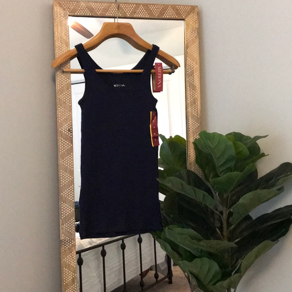 Navy Blue fitted tank top
